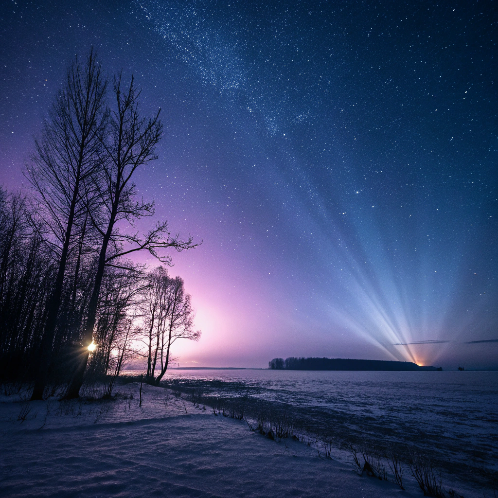 A horizon line showing a cosmic revelation